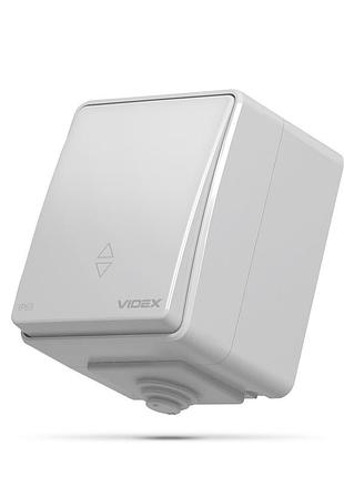 (minimum 1000грн) ip65 выключатель наружный одноклавишный проходной серый videx binera