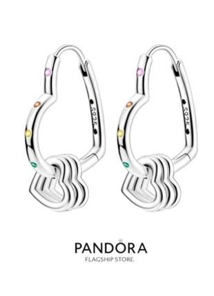Серьги серебро silver_pandora original премиум качество