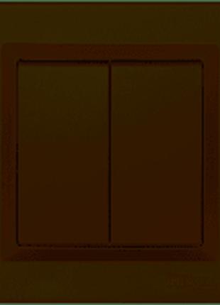 Вимикач подвійний luxel jazz (9203) теракотовий