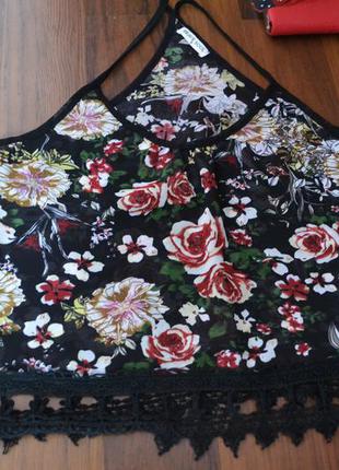 Шикарная блуза с принтом в цветы2 фото