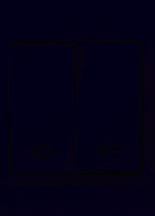 Выключатель проходной двойной luxel jazz (9019) белый