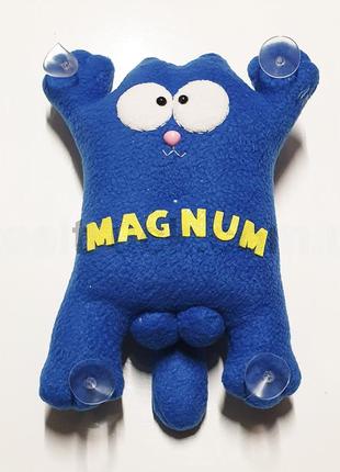 Кот игрушка magnum (на лобовое стекло), синий