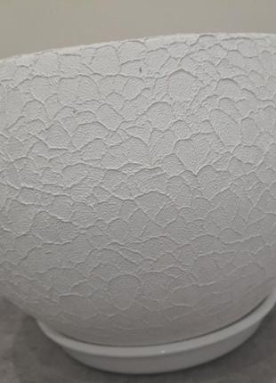 Горшок керамический белый 4.1 л ориана2 фото