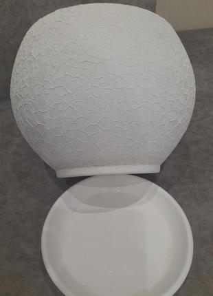 Горшок керамический белый 4.1 л ориана5 фото