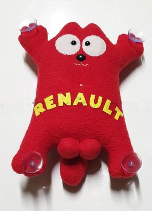 Кіт іграшка renault (на лобове скло), червоний