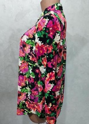 Шикарная вискозная блузка в красивый цветочный принт английского бренда george4 фото