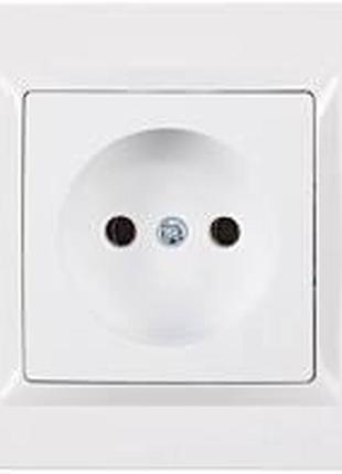 Розетка одинарная luxel jazz (9001) белая