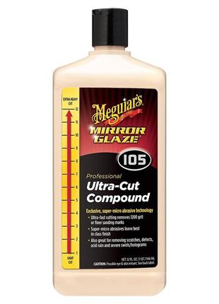 Полірувальна паста ультра meguiar's m10532 ultra-cut compound, 946 мл