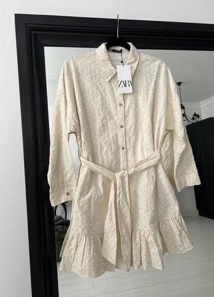 Zara платье с вышивкой, m, l2 фото