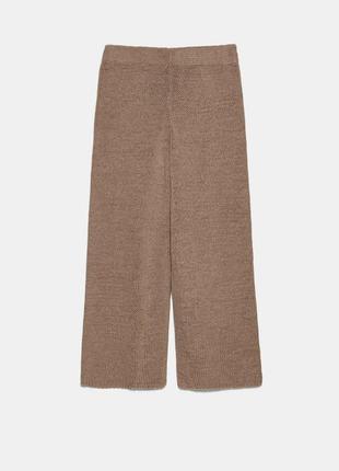 Zara зара оригінал костюм брюками штани штанами теплий бежевий стильний3 фото