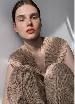 Zara зара оригінал костюм брюками штани штанами теплий бежевий стильний