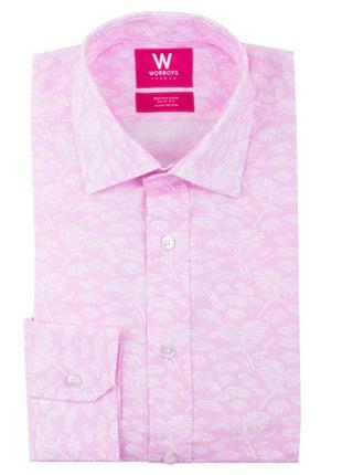 Нова стильна чоловіча рубашка сорочка 100%cotton хлопок worboys португалія p.16(40,5cm)3 фото