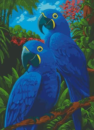 Картина по номерам "гиацинтовые ары" art craft 11518-ac 30х40 см от egorka