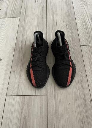 Кроссовки adidas yeezy boost 350 v2 core black red original унисекс2 фото