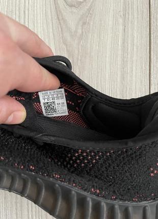 Кроссовки adidas yeezy boost 350 v2 core black red original унисекс6 фото