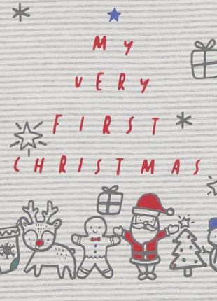 Різдвяна кофтинка в сіру смужку на 3-6 міс george2 фото