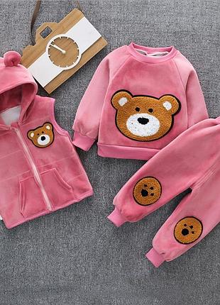 Теплий костюм тройка