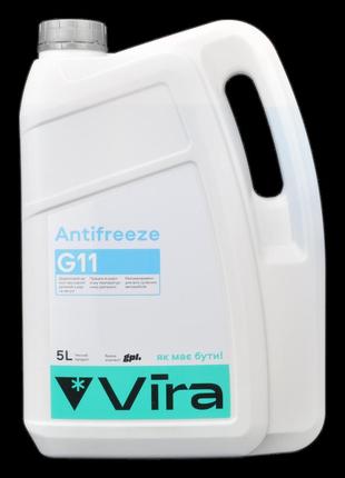 Жидкость охлаждающая vira antifreeze g11 -40°c антифриз синий 5 кг - (vi0021)