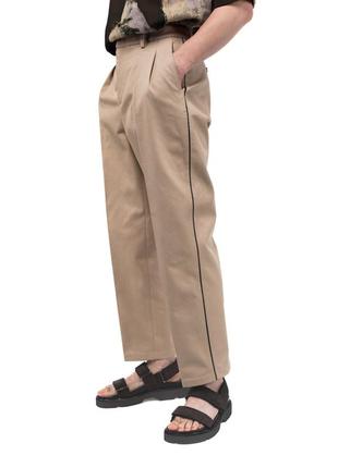 Бавовняні брюки valentino з лампасами (54) оригінал1 фото