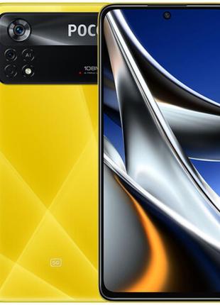 Смартфон poco x4 pro 5g 8/256 yellow. 12 месяцев гарантия.