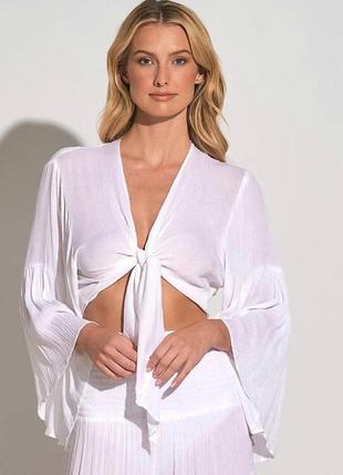 Легкая накидка-блузка летняя