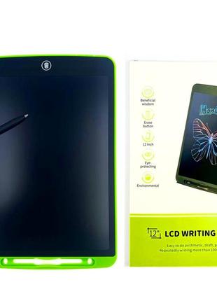 Графічний lcd-планшет для малювання 28x18 см, цифрова електронна дошка 12 дюймів, зелений