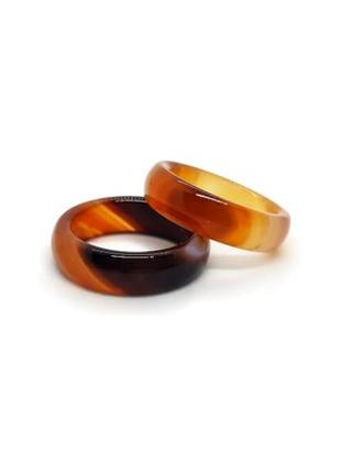 🐿️💍 кольцо натуральный камень коричневый полосатый агат р. 171 фото