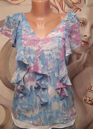 Легка, двошарова шифонова блузка