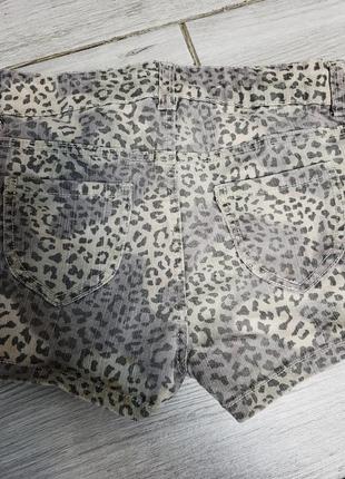 Джинсовые шорты принт леопард2 фото