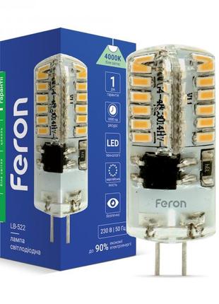 Світлодіодна лампа feron lb-522 3 вт g4 4000 k 220v