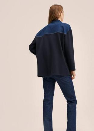 Новая женская джинсовая рубашка манго оригинал размер l оверсайз4 фото