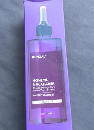 Маска філер для волосся з медом та олією макадамії kundal honey & macadamia water treatment white musk 300ml