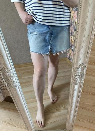 Классическая короткая джинсовая юбка 48-50 р2 фото