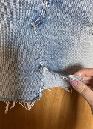Классическая короткая джинсовая юбка 48-50 р4 фото