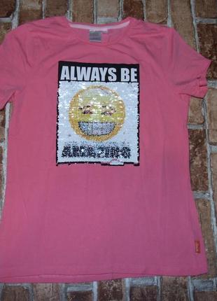 Нарядная футболка девочке 14+ перевертыш