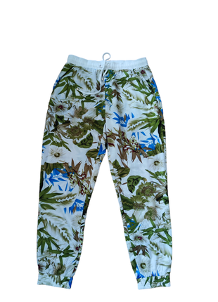 Штани літні з квітковим принтом, розмір s