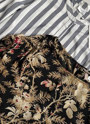 Шикарная цветочная блуза оверсайз с красивым рукавом h&m2 фото