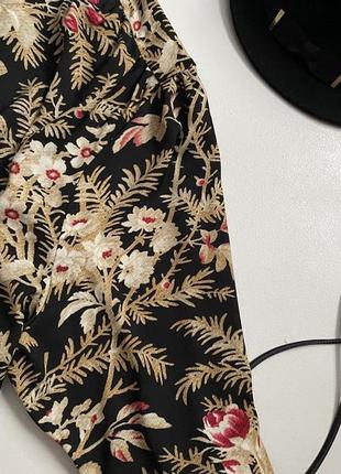 Шикарная цветочная блуза оверсайз с красивым рукавом h&m3 фото
