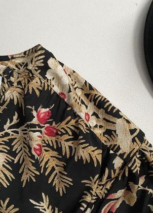 Шикарная цветочная блуза оверсайз с красивым рукавом h&m5 фото