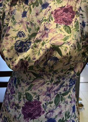 Платье шелк в стиле 90х цветочный принт2 фото