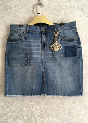 Стрейчивая джинсовая юбка