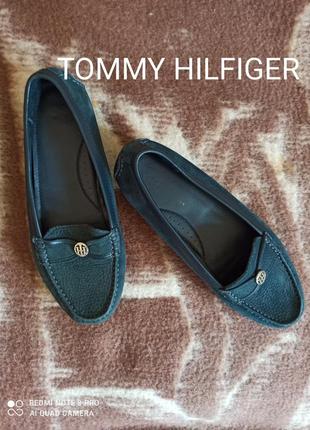 Tommy hilfiger практичні та зручні шкіряні мокасини нар. 36-37, устілка 23, 5 см