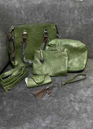 Жіноча сумка+клатч+гаманець+візитниця2 фото