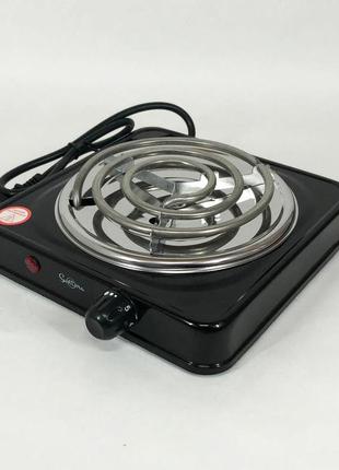 Плита електрична suntera sp-1910, електроплита 1000w, електроплита 1 комфорка. колір: чорний