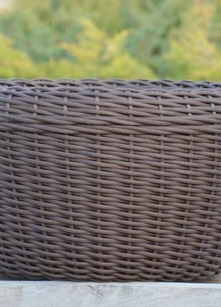 Кошик для дров плетений (дровниця) з штучного ротанга ручної роботи. колір чесаний...