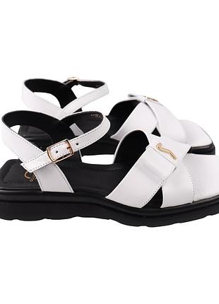 Босоножки женские aquamarin белые натуральная кожа, 40