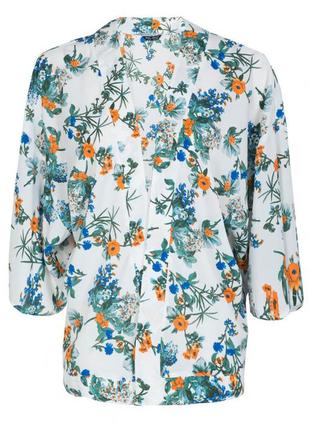 Легкий літній блейзер накидка з квітковим принтом в стилі кімоно від select fashion