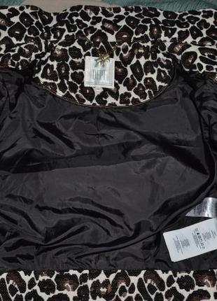 X/s стильная укороченная куртка, жакет с леопардовым принтом. dept3 фото
