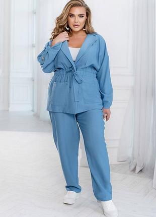 Костюм из льна свободного кроя