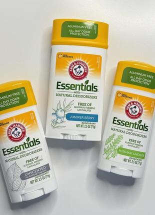 Натуральний дезодорант essentials arm & hammer, 71 г